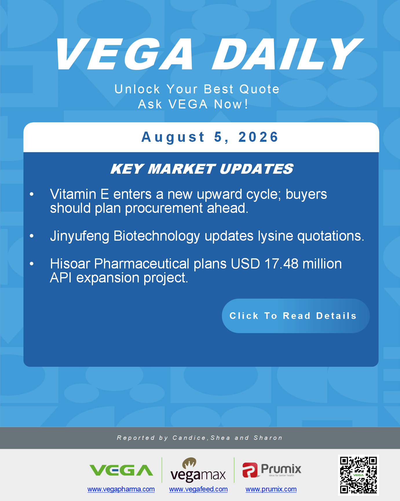 VEGA Daily 20260805 VE Upward Cycle Lysine Quotation Hisoar API Expansion.png
